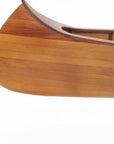 7" Brown Solid Wood Hand Painted Model Boat