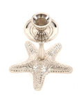 5" Silver Brass Starfish Tabletop Candle Holder