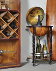 17" X 17" X 35" Globe Bar Table 330Mm 4 Legs Stand  Red