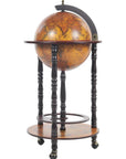 17" X 17" X 35" Globe Bar Table 330Mm 4 Legs Stand  Red