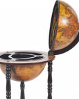 17" X 17" X 35" Globe Bar Table 330Mm 4 Legs Stand  Red