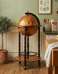 17" X 17" X 35" Globe Bar Table 330Mm 4 Legs Stand  Red