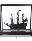 34" Black Glass Standard Display Stand