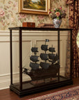 34" Black Glass Standard Display Stand