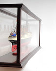 39" Dark Brown Glass Standard Display Stand