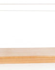 28" Wood Brown Glass Standard Display Stand