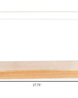 28" Wood Brown Glass Standard Display Stand