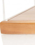 28" Wood Brown Glass Standard Display Stand