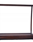 13" Dark Brown And Clear Glass Standard Display Stand
