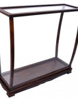 13" Dark Brown And Clear Glass Standard Display Stand