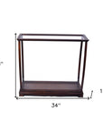 13" Dark Brown And Clear Glass Standard Display Stand