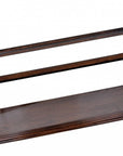 10" Dark Brown And Clear Glass Standard Display Stand