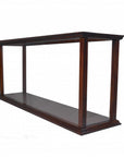 10" Dark Brown And Clear Glass Standard Display Stand