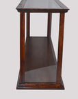 10" Dark Brown And Clear Glass Standard Display Stand