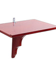 10" Red Solid Wood Wall Mounted Floating Shelf