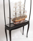 14" Black And Clear Glass Standard Display Stand