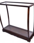14" Silver And Clear Glass Standard Display Stand