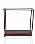 14" Silver And Clear Glass Standard Display Stand