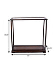 14" Silver And Clear Glass Standard Display Stand