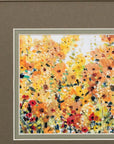 Set Of Two Pretty Summer Flowers Gold Framed Wall Art