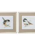 Set of Two 18" X 18" Champagne Framed Art Wall Decor