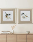 Set of Two 18" X 18" Champagne Framed Art Wall Decor