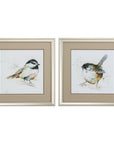 Set of Two 18" X 18" Champagne Framed Art Wall Decor