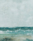 Set of Two 19" X 19" White and Blue Ocean Wall Decor