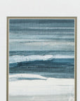 Set of Two 27" X 15" Ocean Print Silver Framed Art Wall Decor