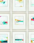 Set of Nine Champagne Polystyrene Framed Art