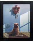 9" X 11" Black Frame A Timely Lunch
