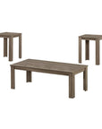 Set of Three 44" Taupe Coffee Table