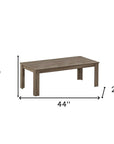 Set of Three 44" Taupe Coffee Table