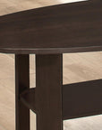 Set of Three 36" Brown Coffee Table With Shelf