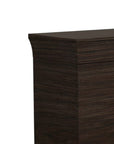 Seven Piece Dark Brown Solid Wood Dining Set with Six Chairs