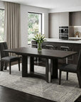 Seven Piece Gray Dining Set with Six Chairs