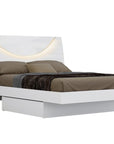 Four Piece White Solid and Manufactured Wood Bedroom Set With Mirror
