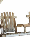 87" Natural Solid Wood Swing Chair