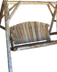 87" Natural Solid Wood Swing Chair