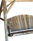 87" Natural Solid Wood Swing Chair