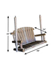 48" X 24" X 48"  Natural Wood Porch Swing