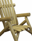 28" X 30" X 39"  Natural Wood Lounge Chair