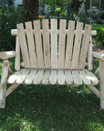 50" X 30" X 39"  Natural Wood Loveseat