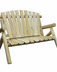 50" X 30" X 39"  Natural Wood Loveseat