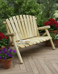 50" X 30" X 39"  Natural Wood Loveseat