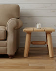 Rustic And Natural Wood End Or Side Table