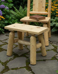 23" X 11" X 18"  Natural Wood End Bench Pair