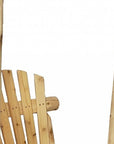 31" Natural Unfinished Solid Wood Outdoor Swing Chair