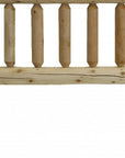 Natural Clear Finish Cedar Log Twin Headboard