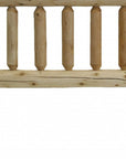 Natural Vintage Brown Finish Cedar Log Twin Headboard